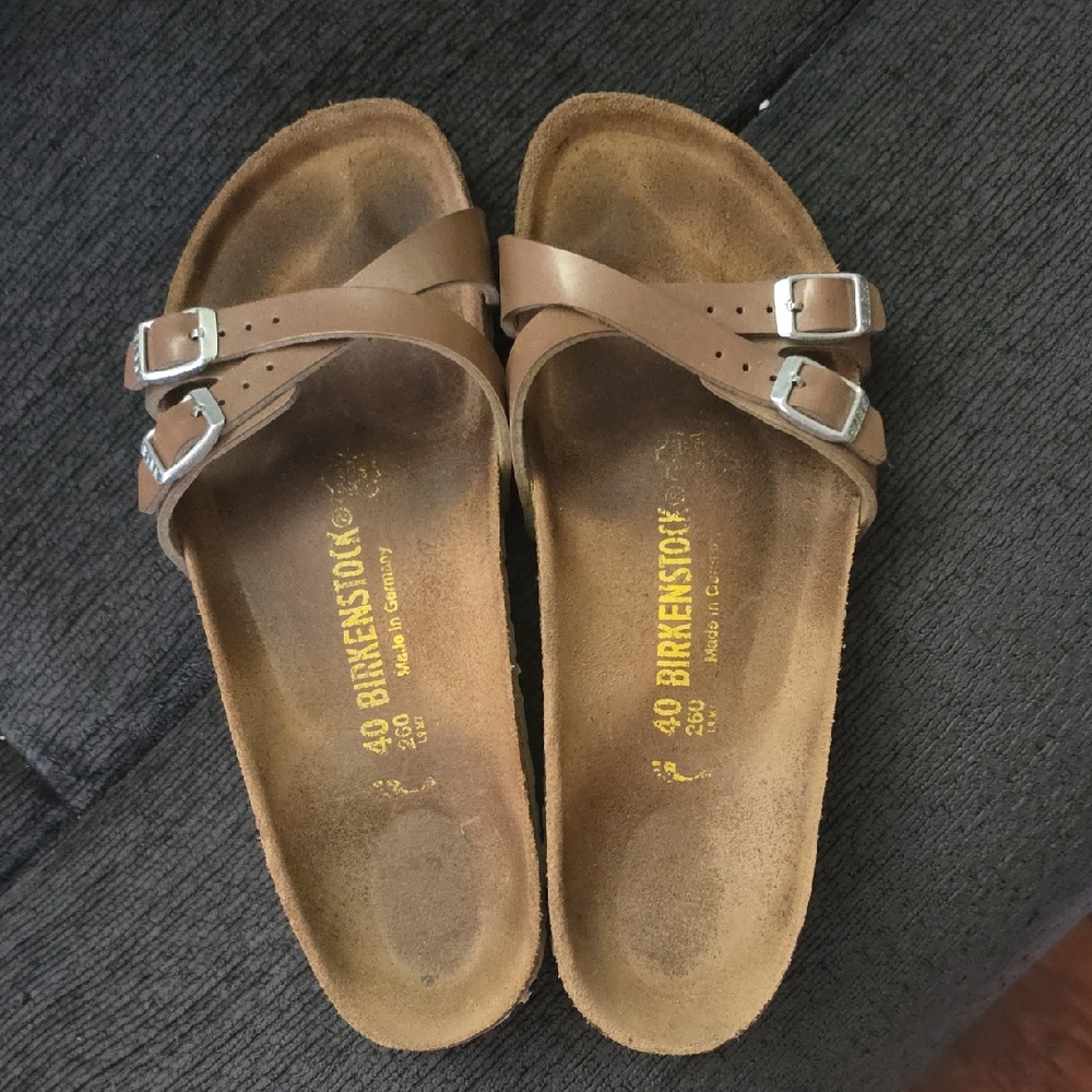 Birkenstock Women's Tan Double Strap Sandals